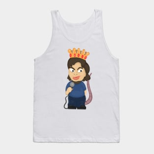 Theo Von The Rat King Illustration With Crown & Rat Tail Tank Top